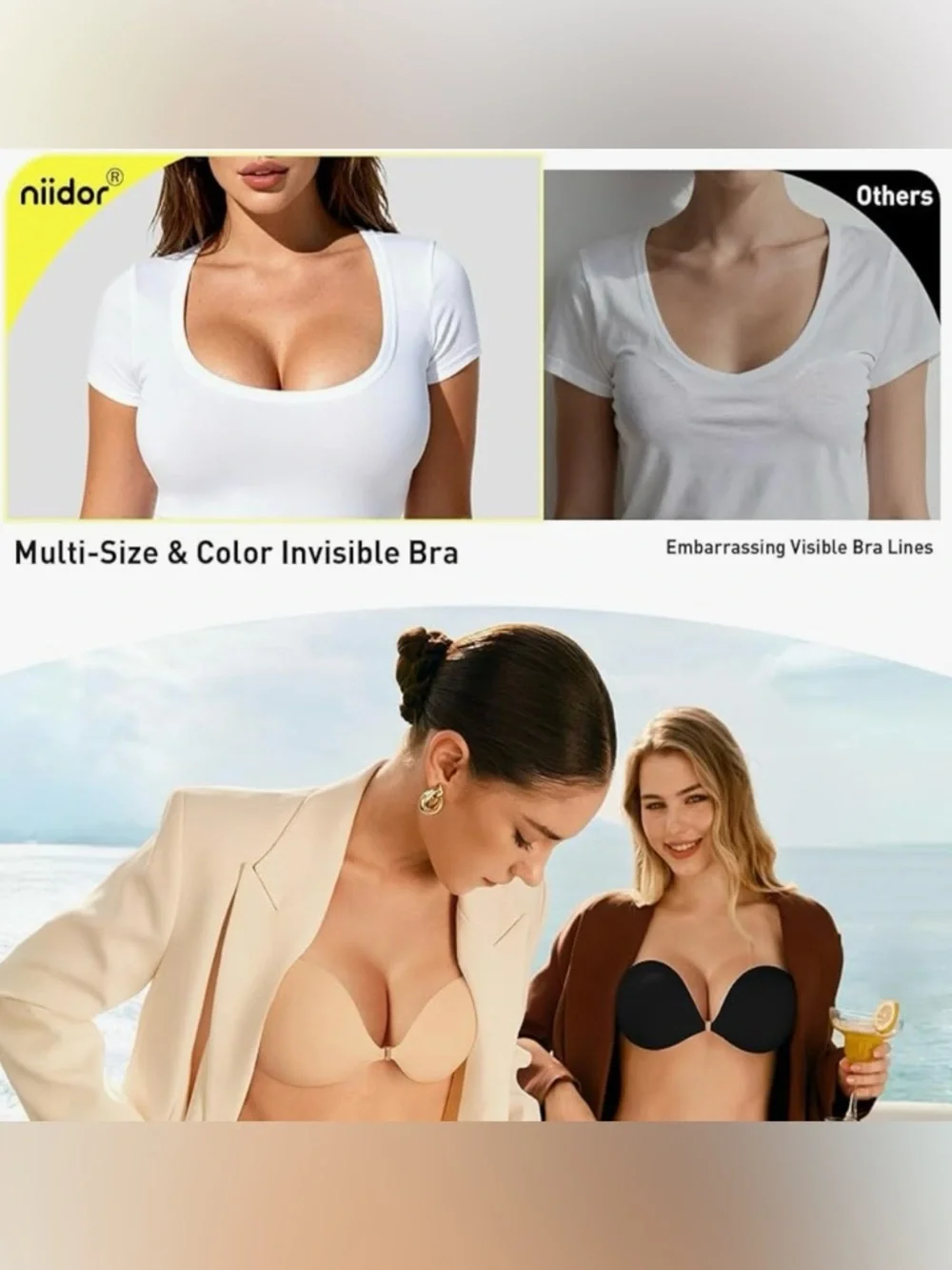 Niidor adhesive bra